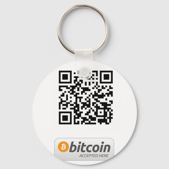 Bitcoin Accepted Here Key Ring (Front)