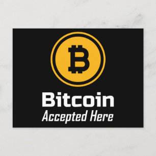 Bitcoin Accepted Here Postcard