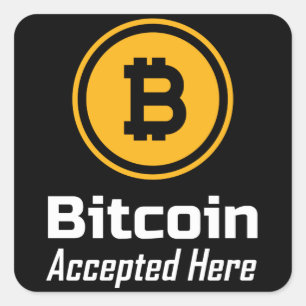 Bitcoin Accepted Here Square Sticker