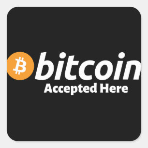 Bitcoin Accepted Here Square Sticker