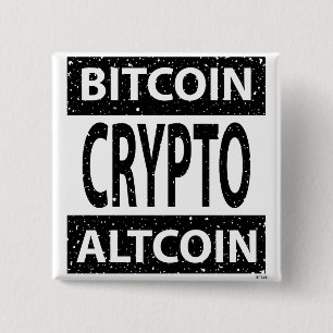 Bitcoin Altcoin Crypto 15 Cm Square Badge