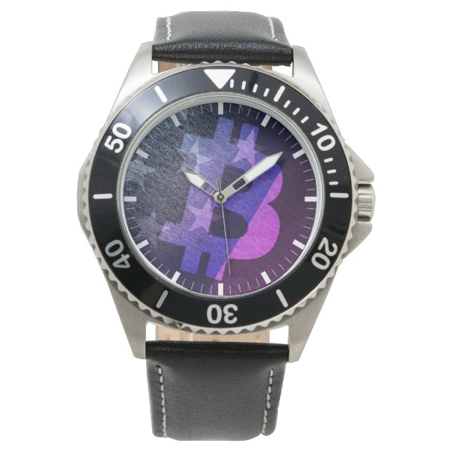 Bitcoin America ₿ (Neon) Watch (Front)