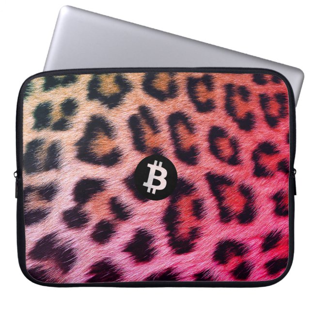 Bitcoin Animal (Leopard, Style 2) Laptop Sleeve (Front)