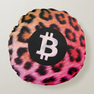 Bitcoin Animal (Leopard, Style 2) Round Cushion
