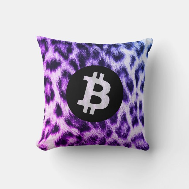 Bitcoin Animal (Snow Leopard, Style 2) Cushion (Front)