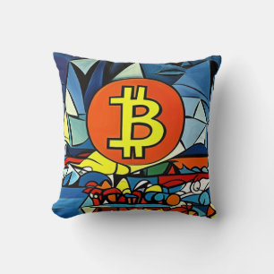 Bitcoin Art Cushion