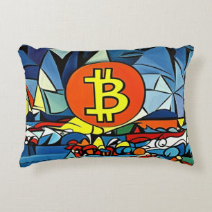 Bitcoin Art Decorative Cushion