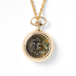 Bitcoin Art Gold Womans Watch