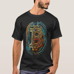 Bitcoin Art Graphic  Cute BTC Crypto Hodl Blockcha T-Shirt