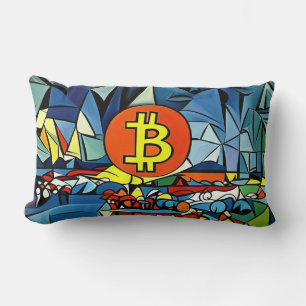 Bitcoin Art Lumbar Cushion