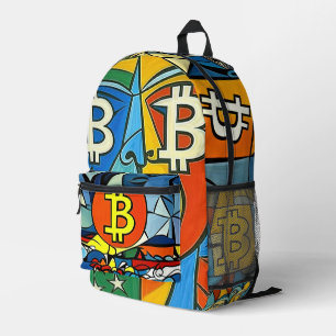 Bitcoin Art Printed Backpack