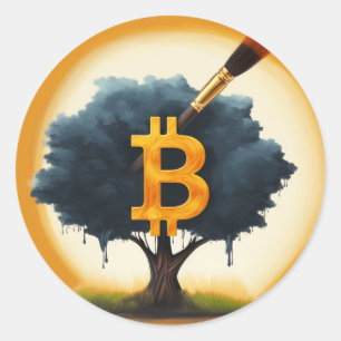 Bitcoin Art Tree Sticker