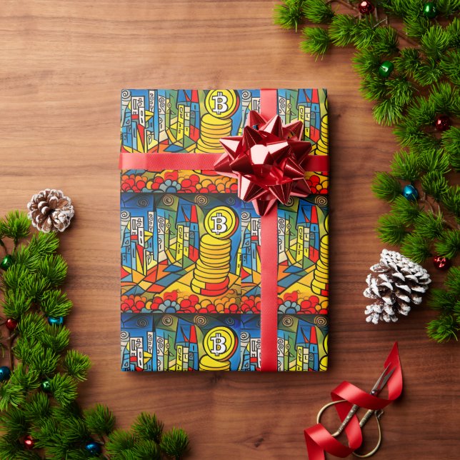 Bitcoin Art Wrapping Paper (Holiday Gift)