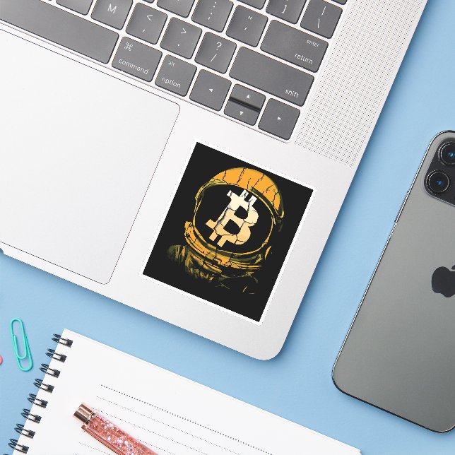 Bitcoin Astronaut-Crypto Astronaut (Laptop w/ iPhone)