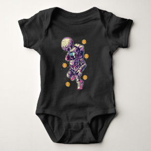 Bitcoin Astronaut to the moon - Bitcoin Crypto  Baby Bodysuit