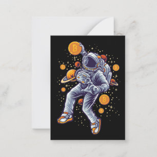 Bitcoin Astronaut to the moon - Bitcoin Crypto  Card