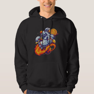 Bitcoin Astronaut to the moon - BTC Crypto Hoodie