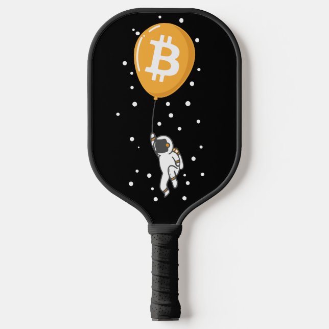 Bitcoin Astronaut to the moon - Btc Crypto Pickleball Paddle (Front)