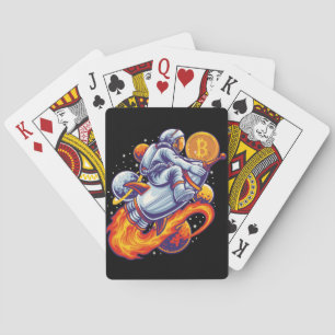 Bitcoin Astronaut to the moon - BTC Crypto Playing Cards