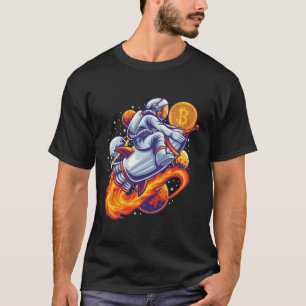 Bitcoin Astronaut to the moon - BTC Crypto T-Shirt