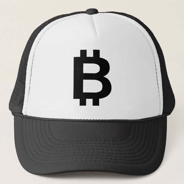 Bitcoin B Blockchain Believers & Crypto Hustlers Trucker Hat (Front)