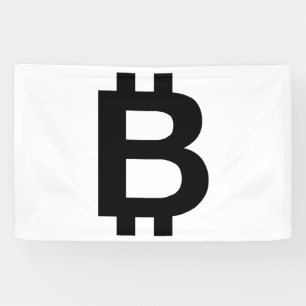 Bitcoin B Bold 2.5x4 Vinyl Banner