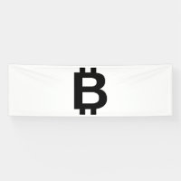 Bitcoin B Bold 2.5x8 Vinyl Banner
