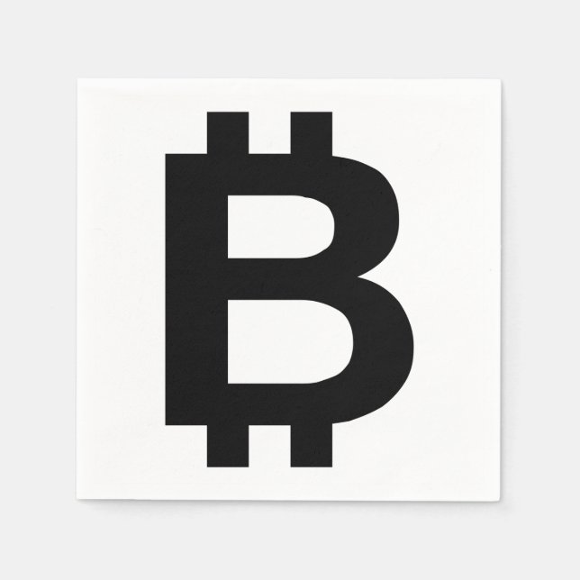 Bitcoin B Bold 3 Ply Napkins (Front)
