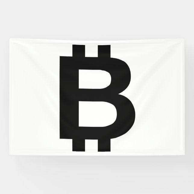 Bitcoin B Bold 4x6 Vinyl Banner (Horizontal)