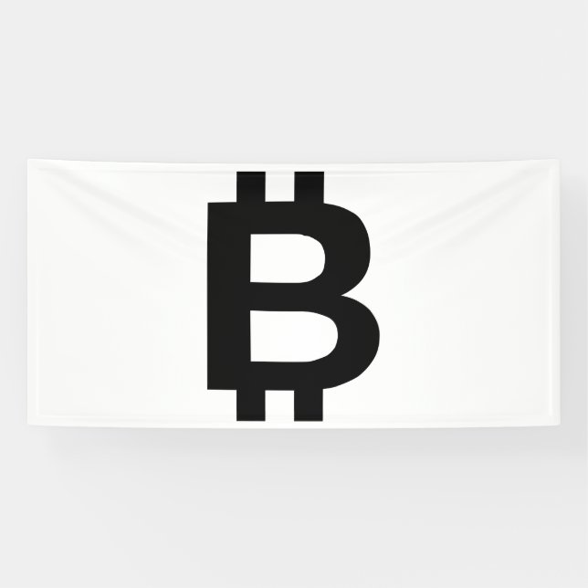 Bitcoin B Bold 4x8 Vinyl Banner (Horizontal)