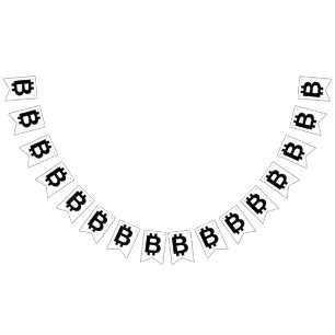 Bitcoin B Bold Bunting Banner