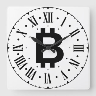 Bitcoin B Bold Roman Numeral Wall Clock