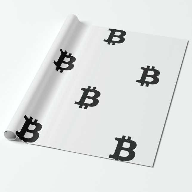 Bitcoin B Bold Wrapping Paper (Unrolled)