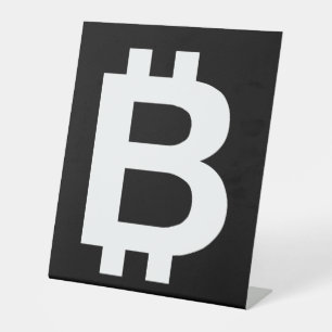 Bitcoin B Cool Pedestal Sign