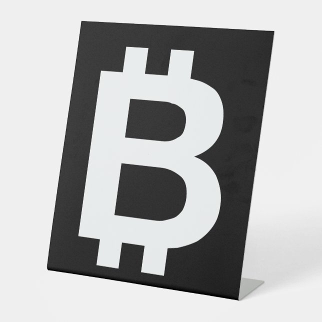 Bitcoin B Cool Pedestal Sign (Front)