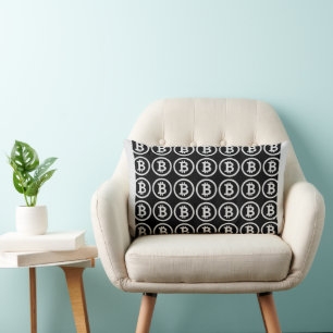 Bitcoin B Dollar Sign Crypto Lumbar Cushion