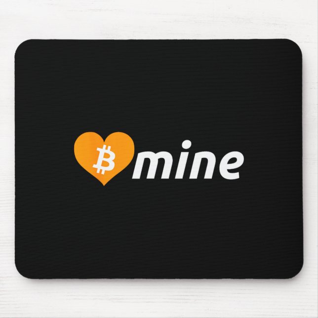 Bitcoin B Mine Cryptocurrency Valentines Day Btc  Mouse Pad (Front)