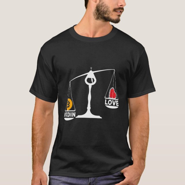 Bitcoin Balance For Love With Crypto Trader Crypto T-Shirt (Front)