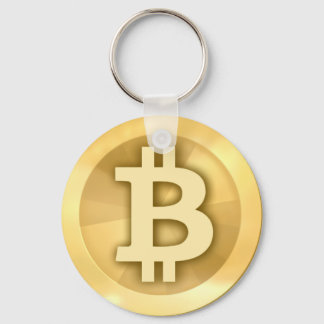 Bitcoin Basic Button Keychain