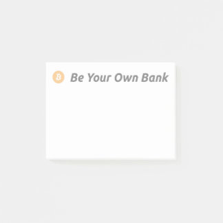 Bitcoin Be Your Own Bank Post-it Notes