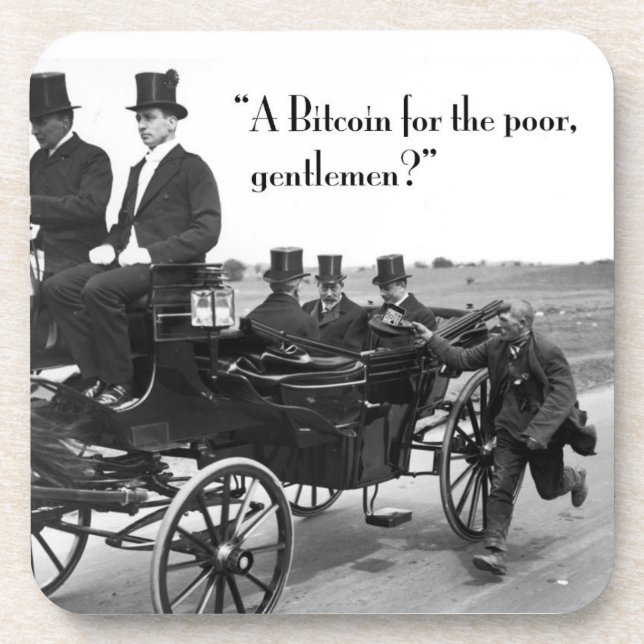 Bitcoin Beggar Coaster (Front)