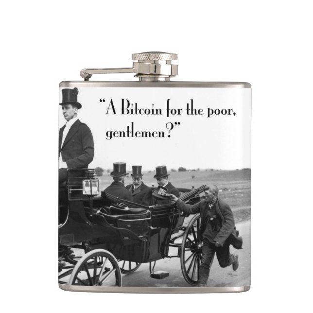 Bitcoin Beggar Hip Flask (Front)