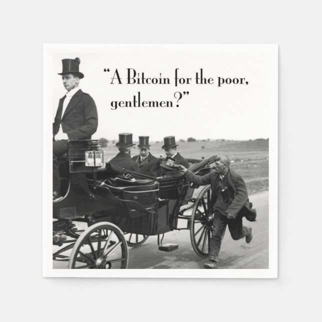 Bitcoin Beggar Napkin (Front)