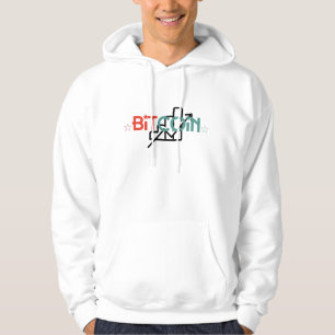 "Bitcoin Believer Bold Statement Typography Design Hoodie