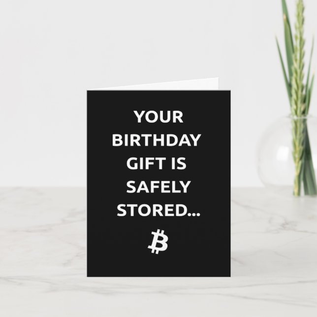 Bitcoin Birthday Gift Card (Front)