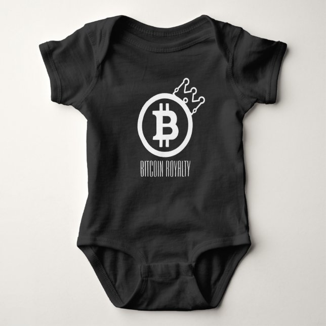 BITCOIN-Bitcoin Royalty-Onsie-Crypto Baby Bodysuit (Front)