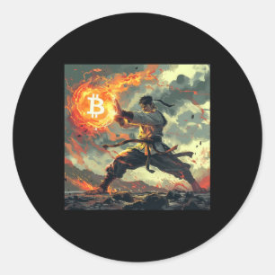 Bitcoin Black Strap Judo Martial Arts Karate Classic Round Sticker