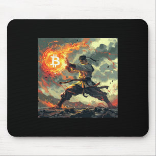 Bitcoin Black Strap Judo Martial Arts Karate Mouse Pad