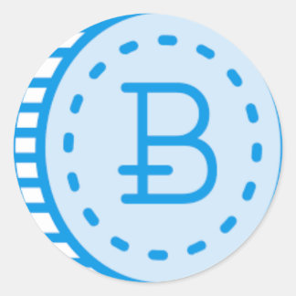 Bitcoin Bluez Classic Round Sticker