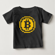 Bitcoin BTC 8-Bit Logo | Baby Shirt
